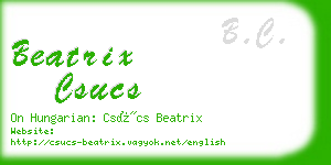 beatrix csucs business card